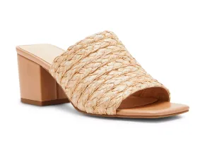 Braided Raffia Slip On Sandals