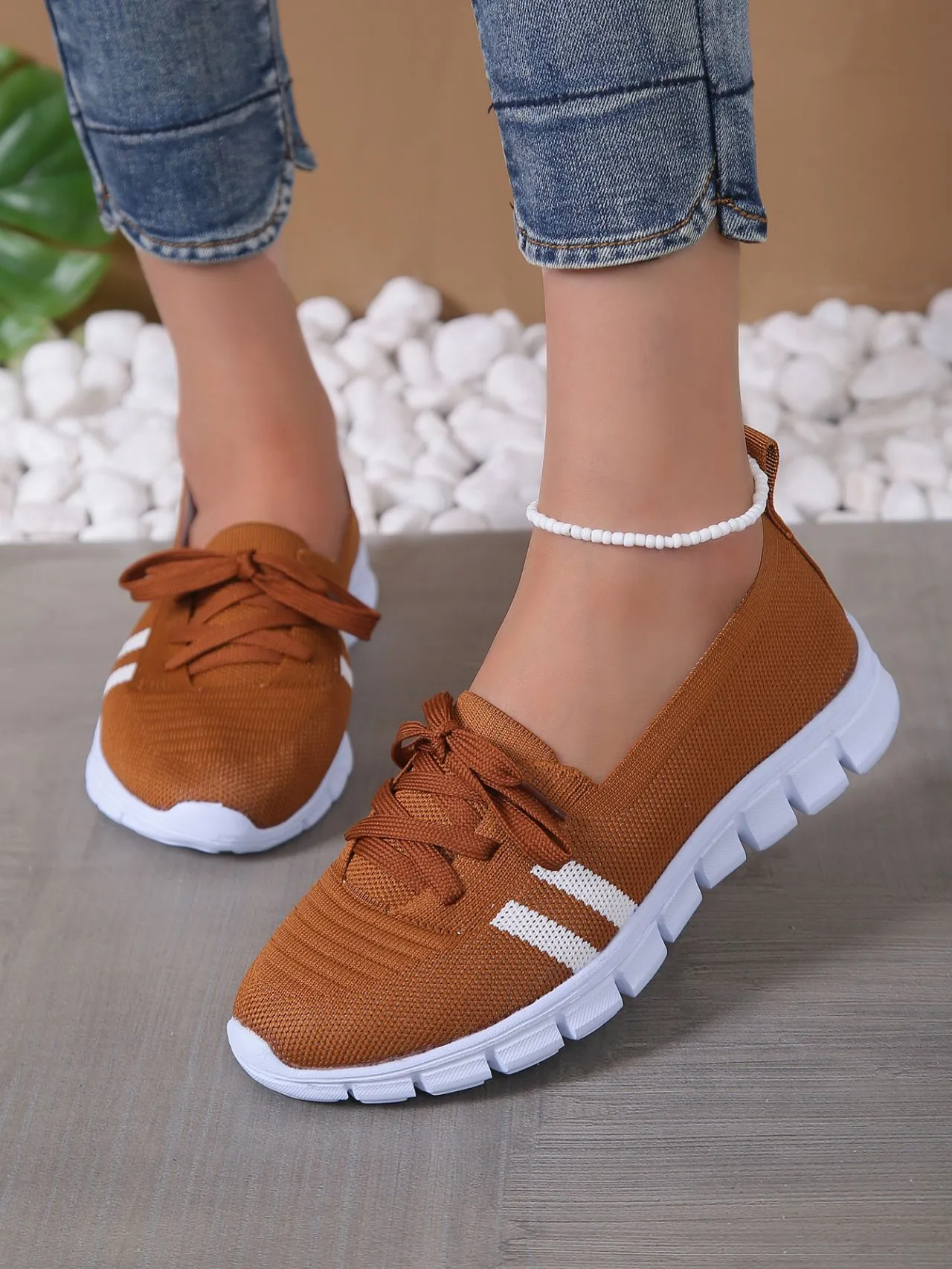 BreezeKnit Striped Flats