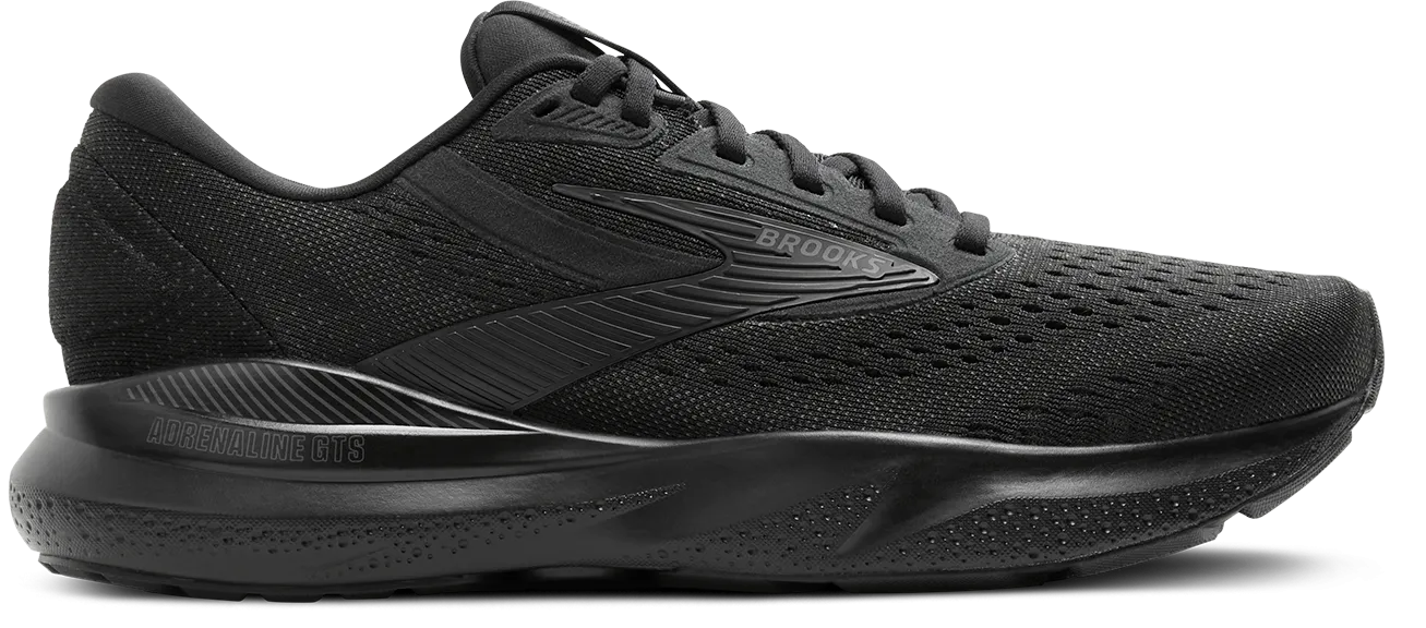 Brooks Adrenaline GTS 24 D Width (Womens) - Black/Black/Ebony