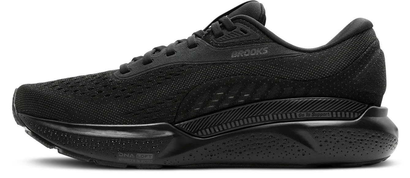 Brooks Adrenaline GTS 24 D Width (Womens) - Black/Black/Ebony