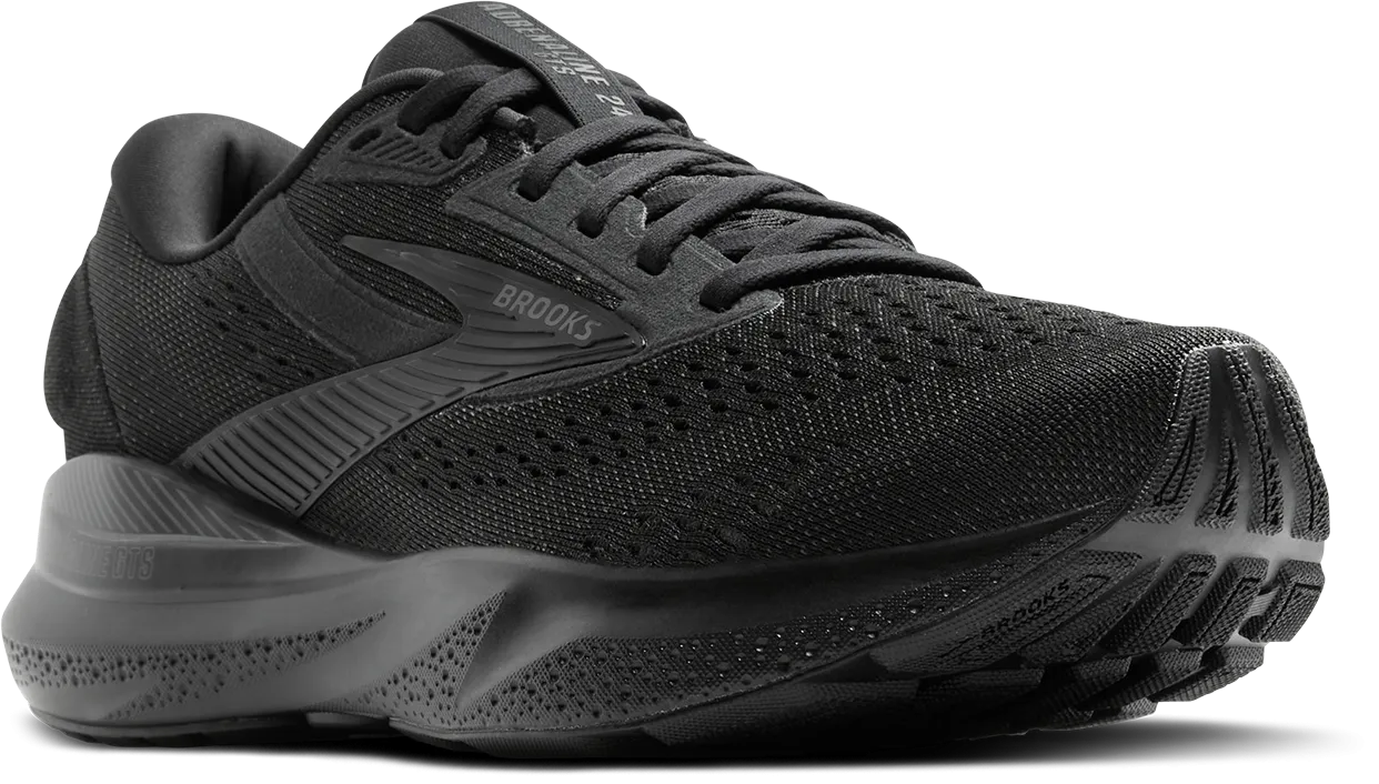 Brooks Adrenaline GTS 24 D Width (Womens) - Black/Black/Ebony