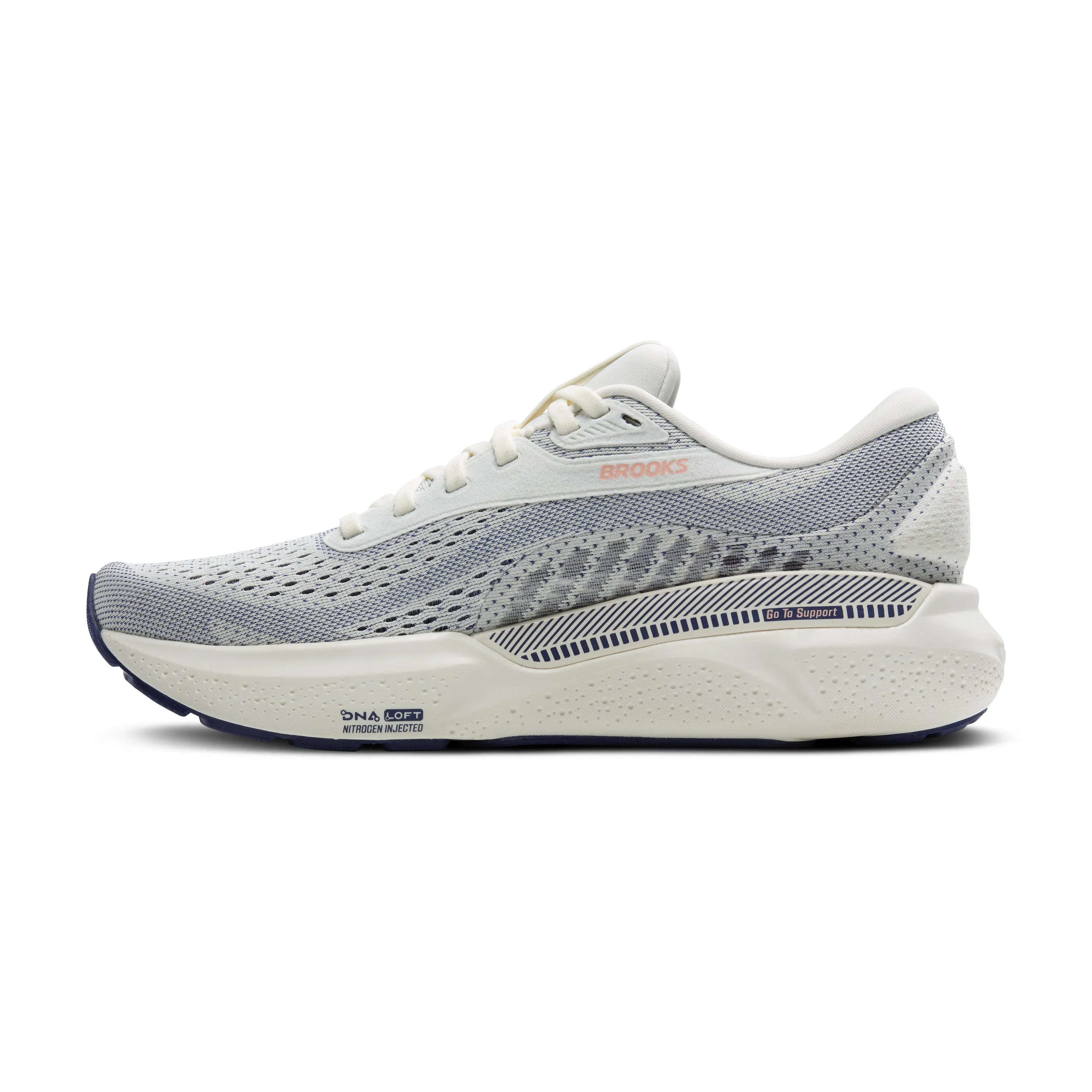 Brooks Adrenaline GTS 24 D Width (Womens) - Grey/BlueRibbon/Peach