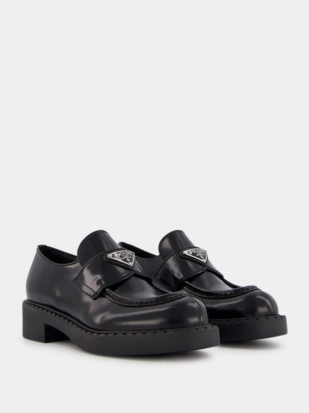 Brushed Leather Loafers