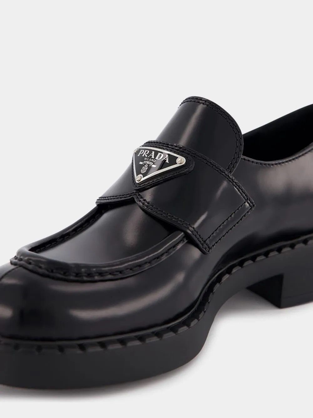 Brushed Leather Loafers