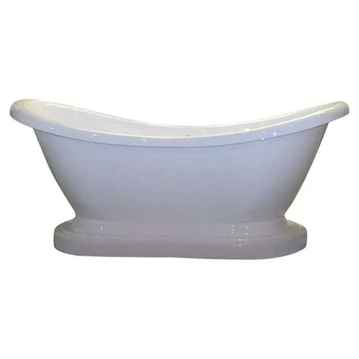 Cambridge Plumbing 68.63" x 29" Pedestal Slipper Tub