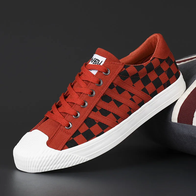 Canvas shoes casual shoes breathable one foot fashion low top shoes lace up board shoes