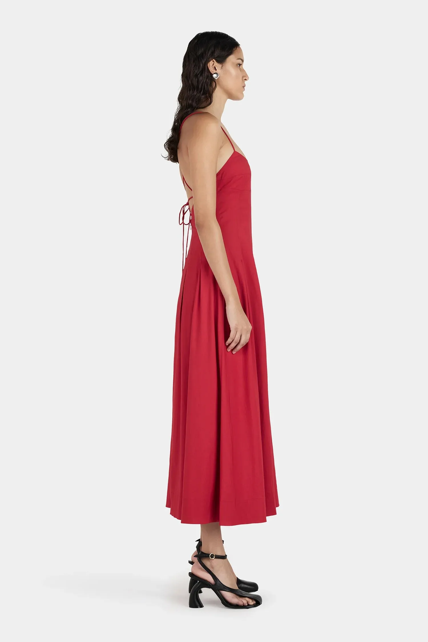 CARLOTTA MIDI DRESS SAMBA RED
