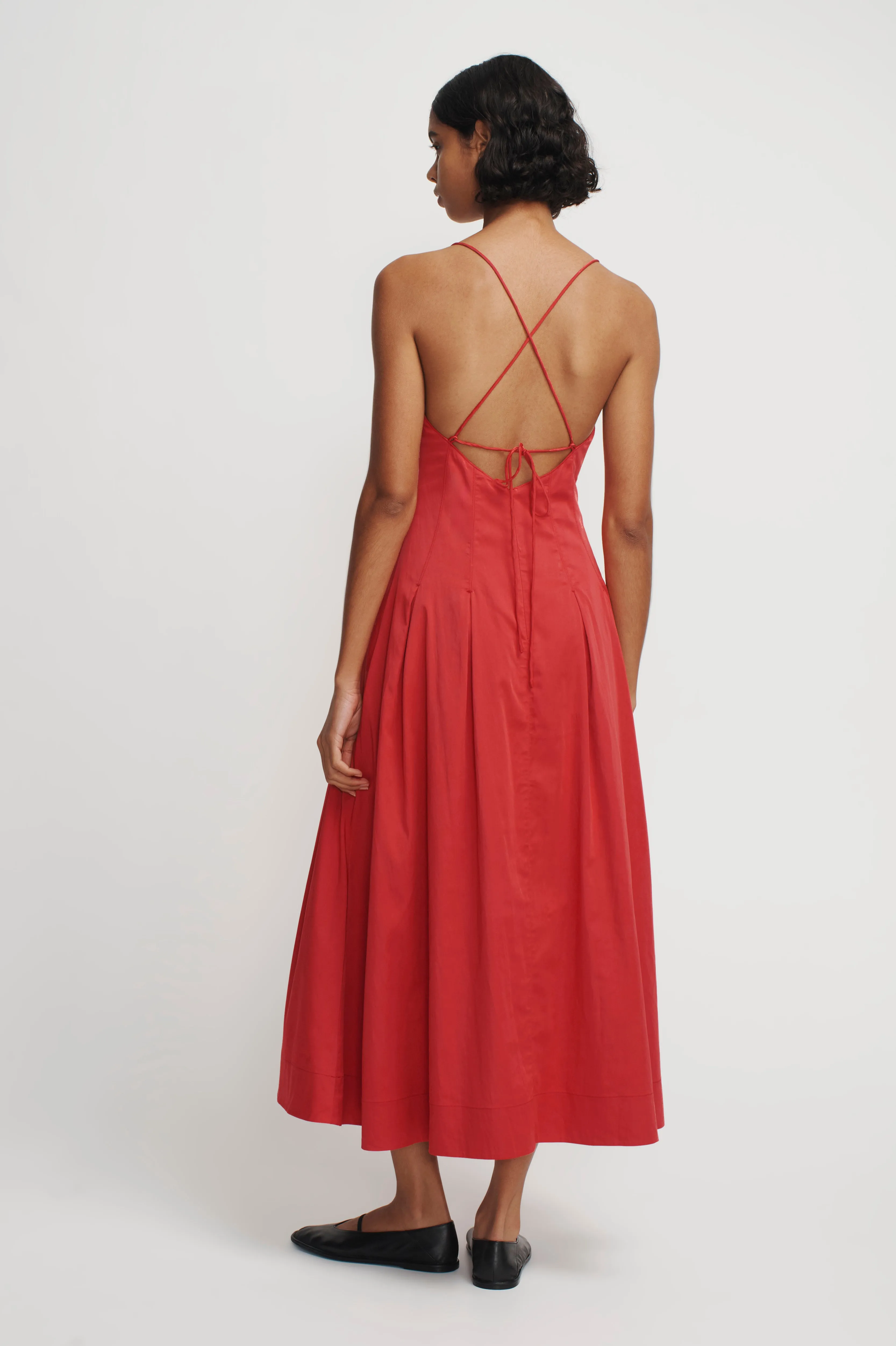 CARLOTTA MIDI DRESS SAMBA RED