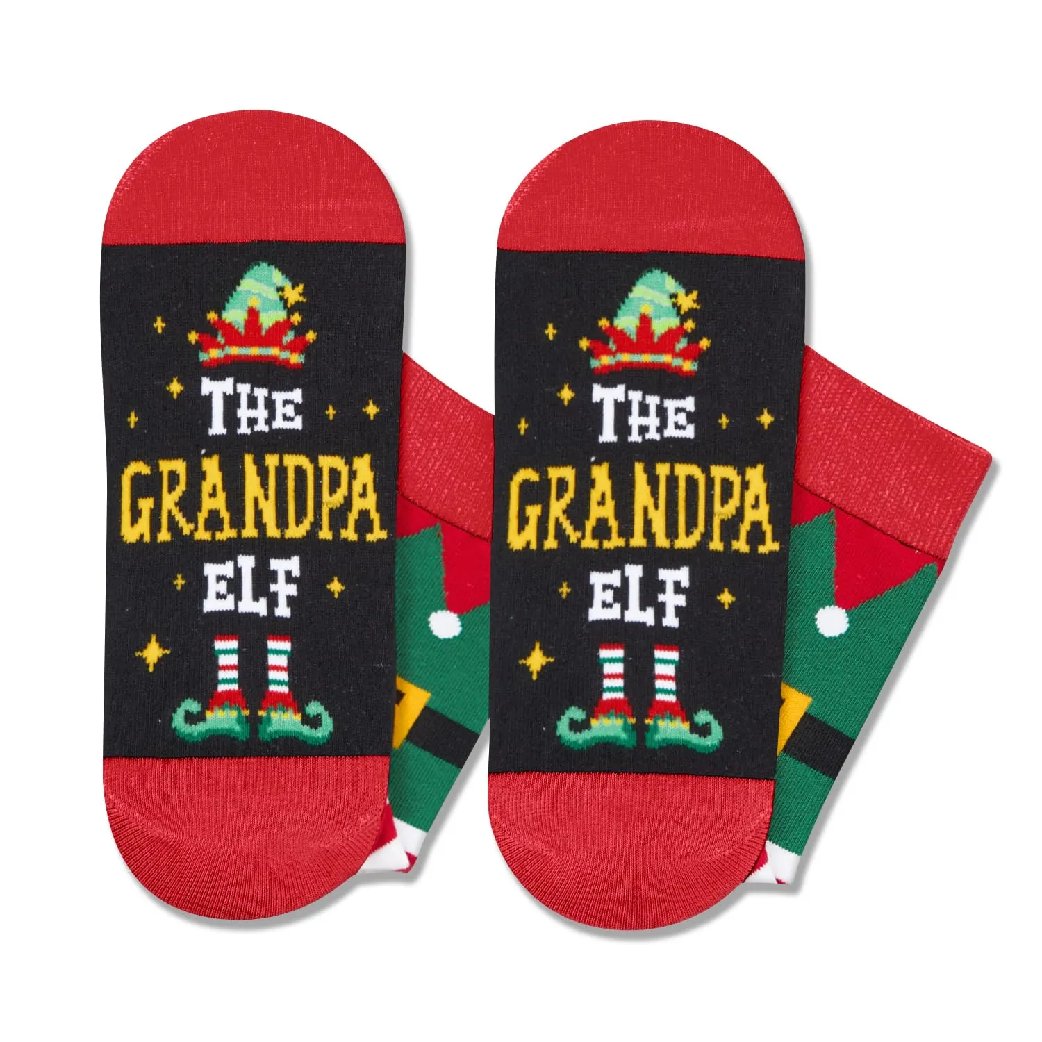 Christmas Gifts Stocking Socks for Men - Secret Santa Socks Xmas Stocking Stuffers for Him Grandpa - Grandpa Christmas Gifts In Red