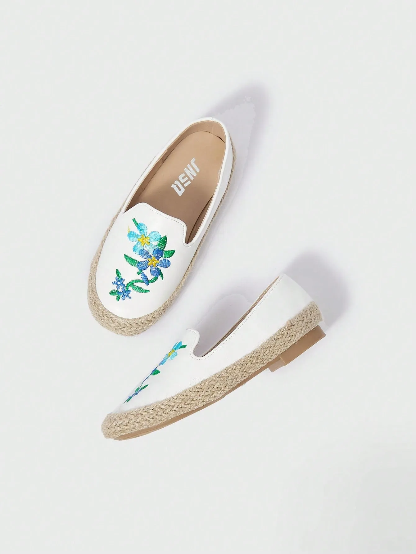 Comfortable & Breathable Linen Braid Gradient Color Embroidered  Flat- FD