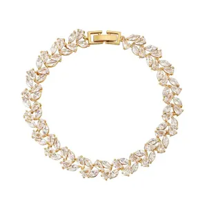 Cubic Zirconia Tennis Bracelet with Marquise and Pear Cut Cubic Zirconia Tennis Bracelet
