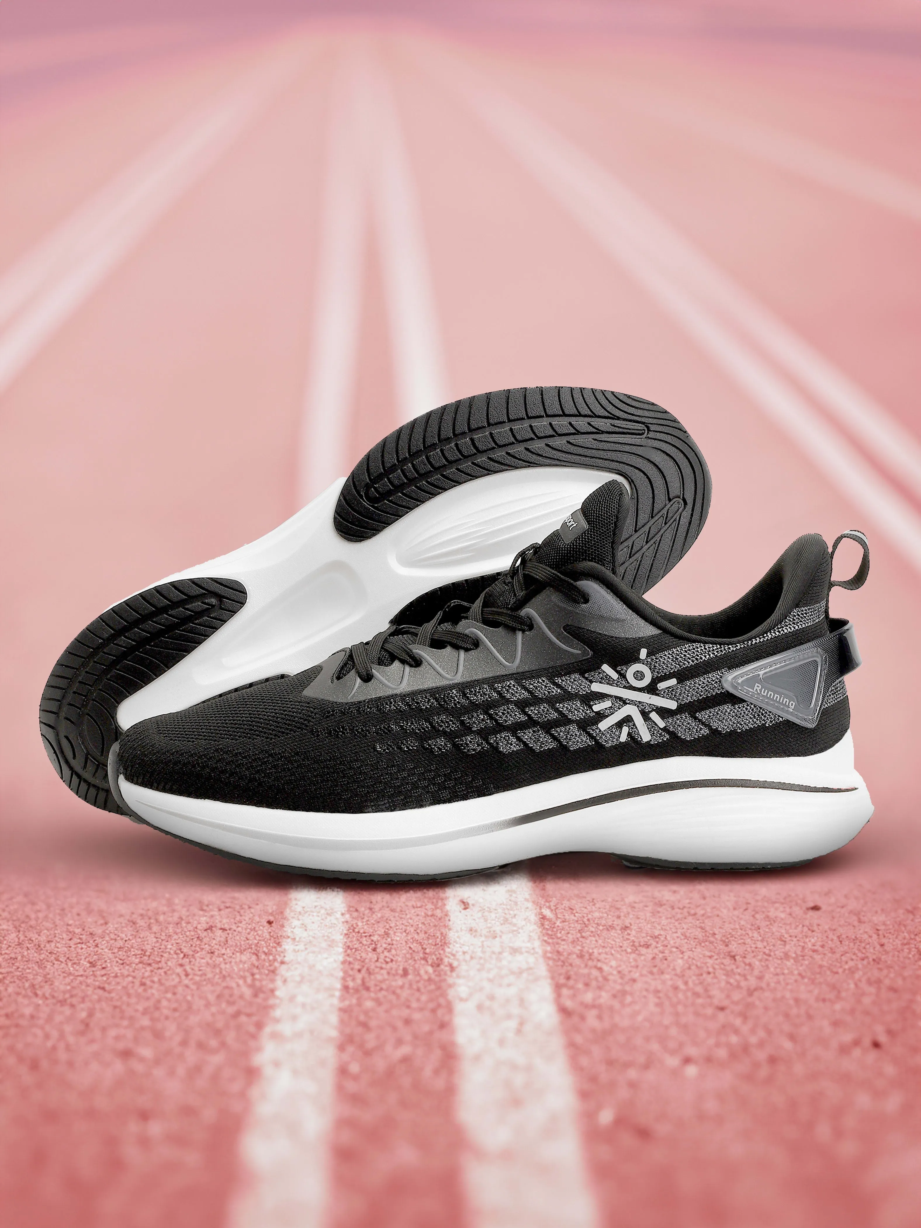 cult Active Men Running Shoes - Black