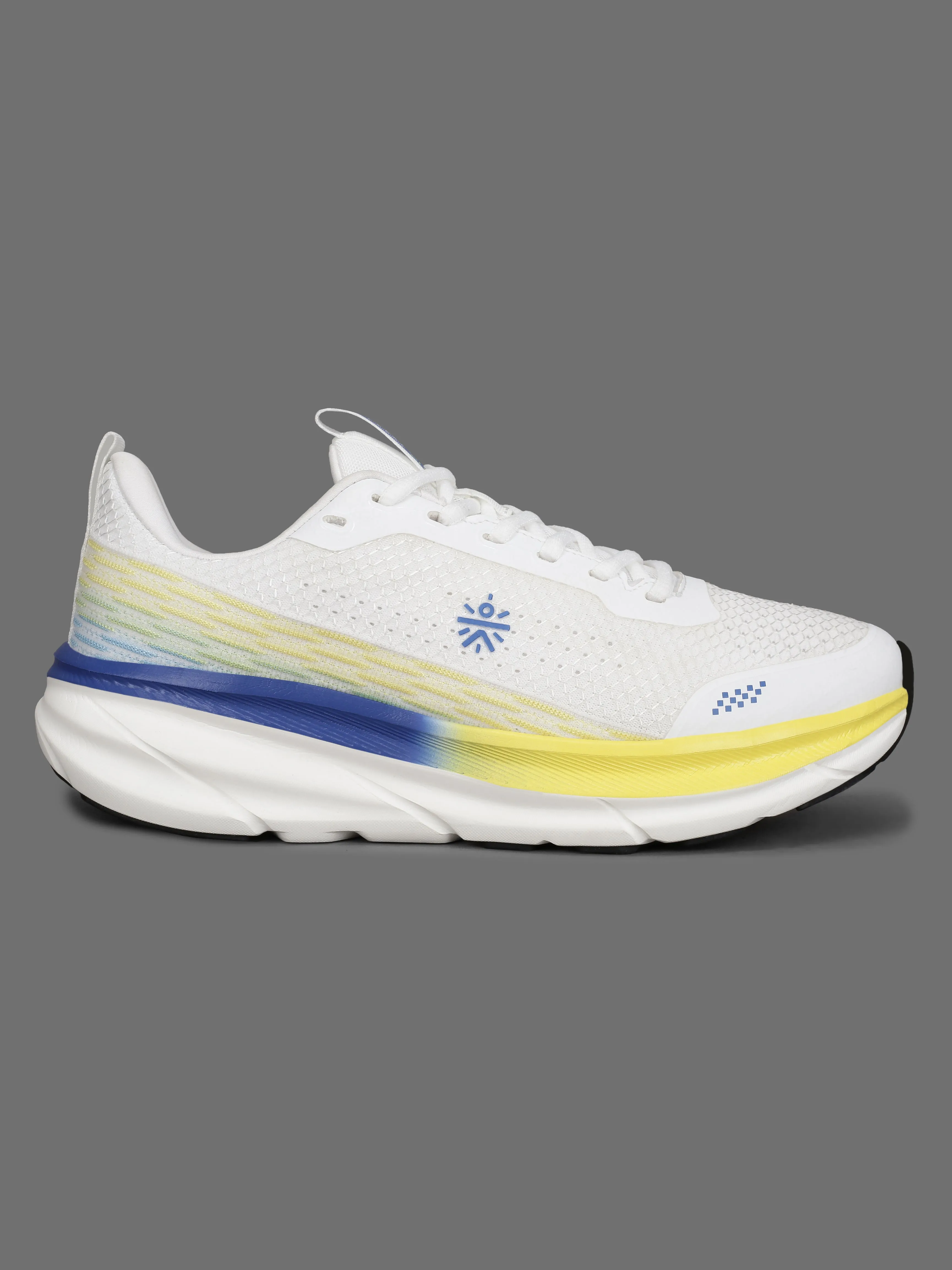 cult Men's Strion Running Shoes - White/Lime Yellow