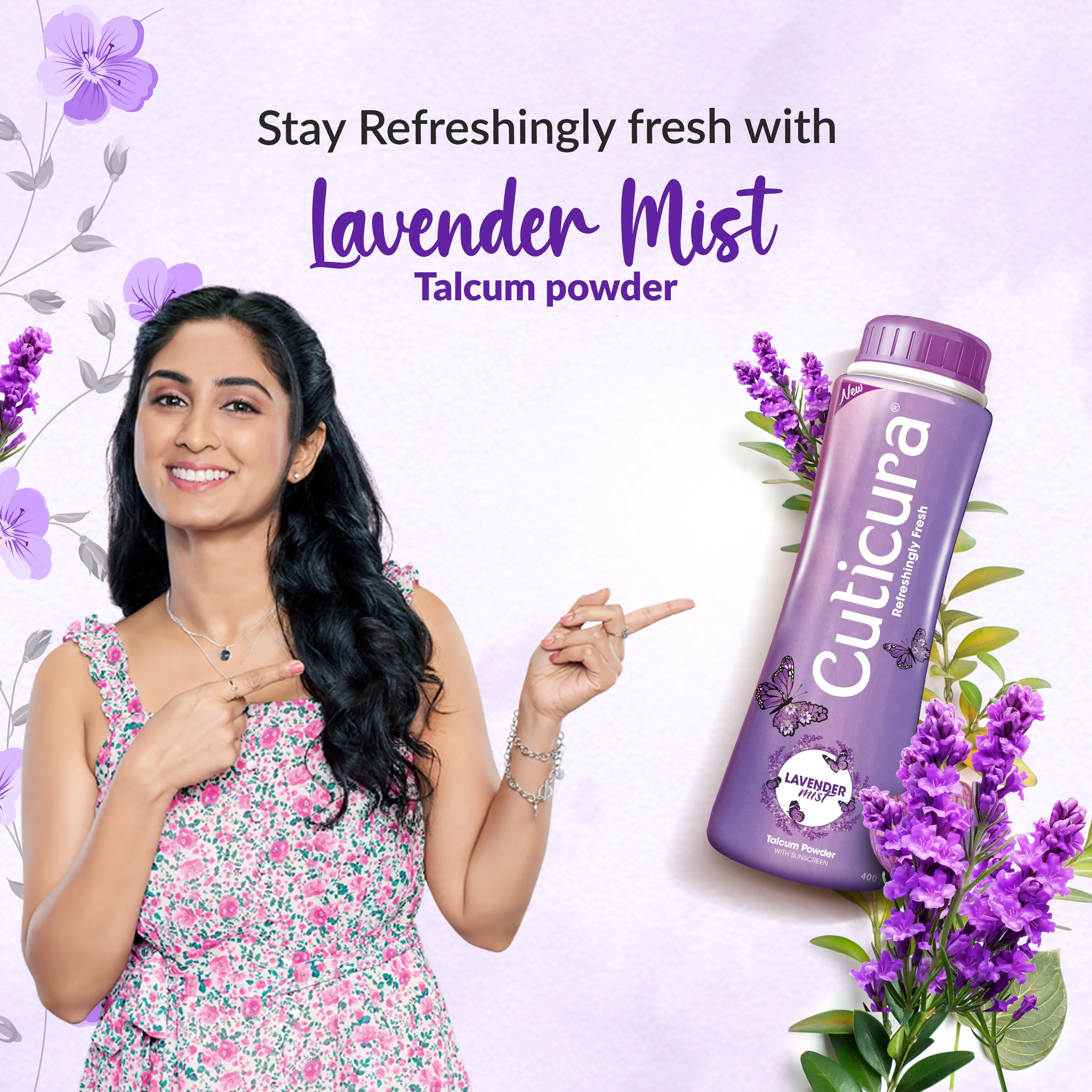 Cuticura Lavender Mist Talcum Powder 100g