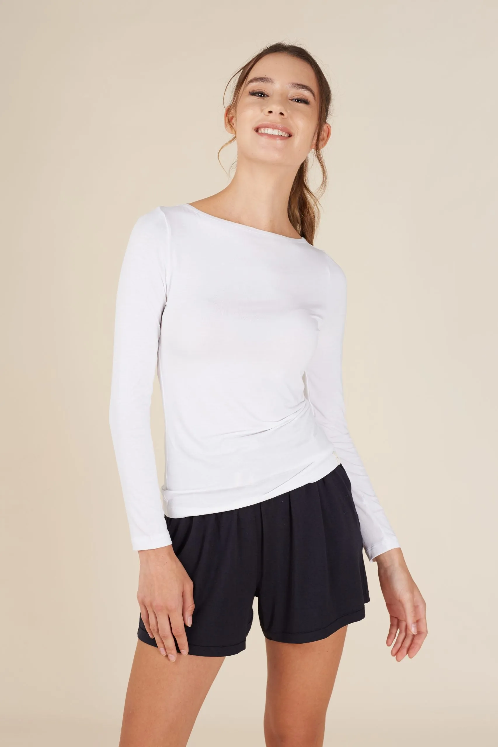 Daydream Boat Neck Long Sleeve Top