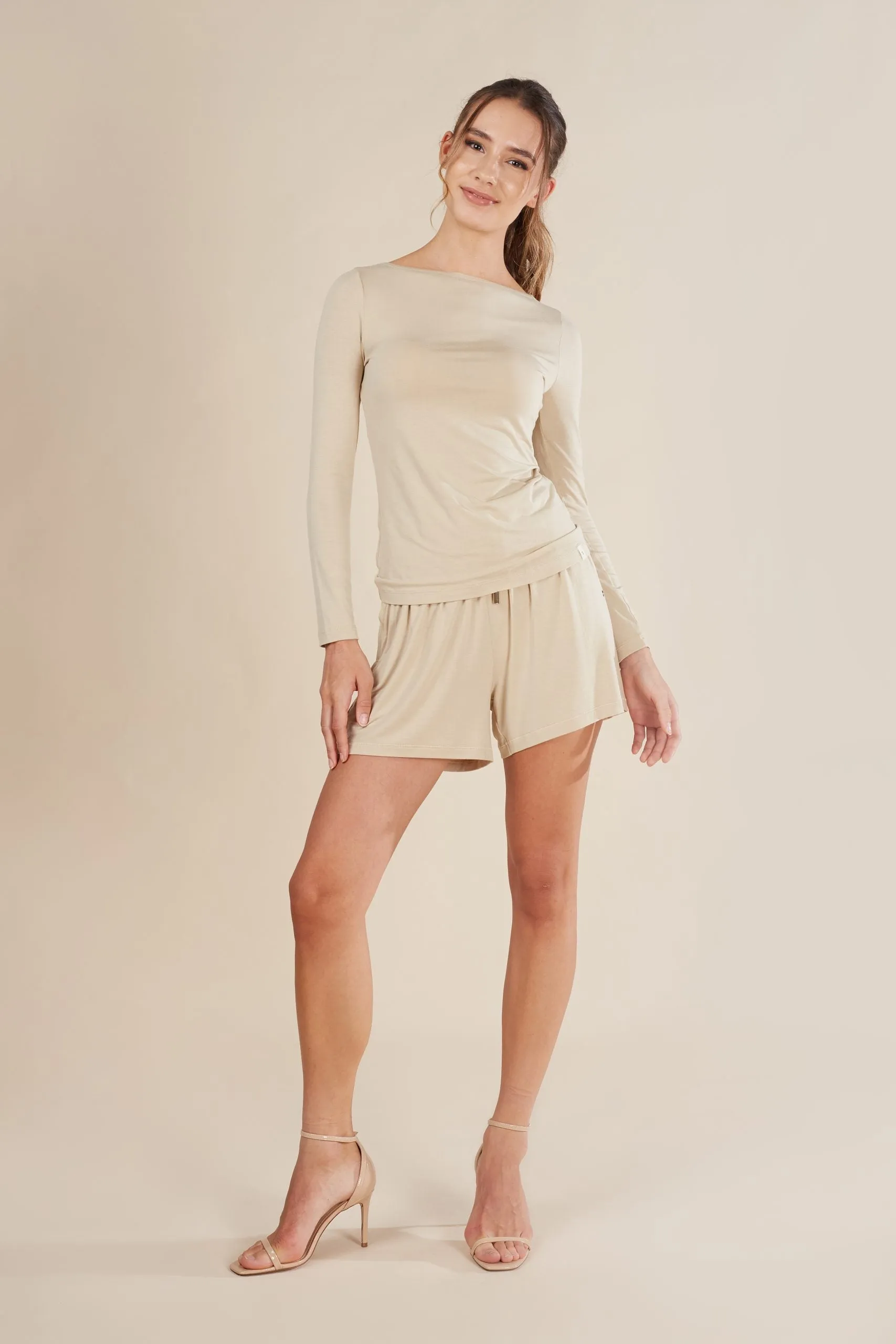 Daydream Boat Neck Long Sleeve Top