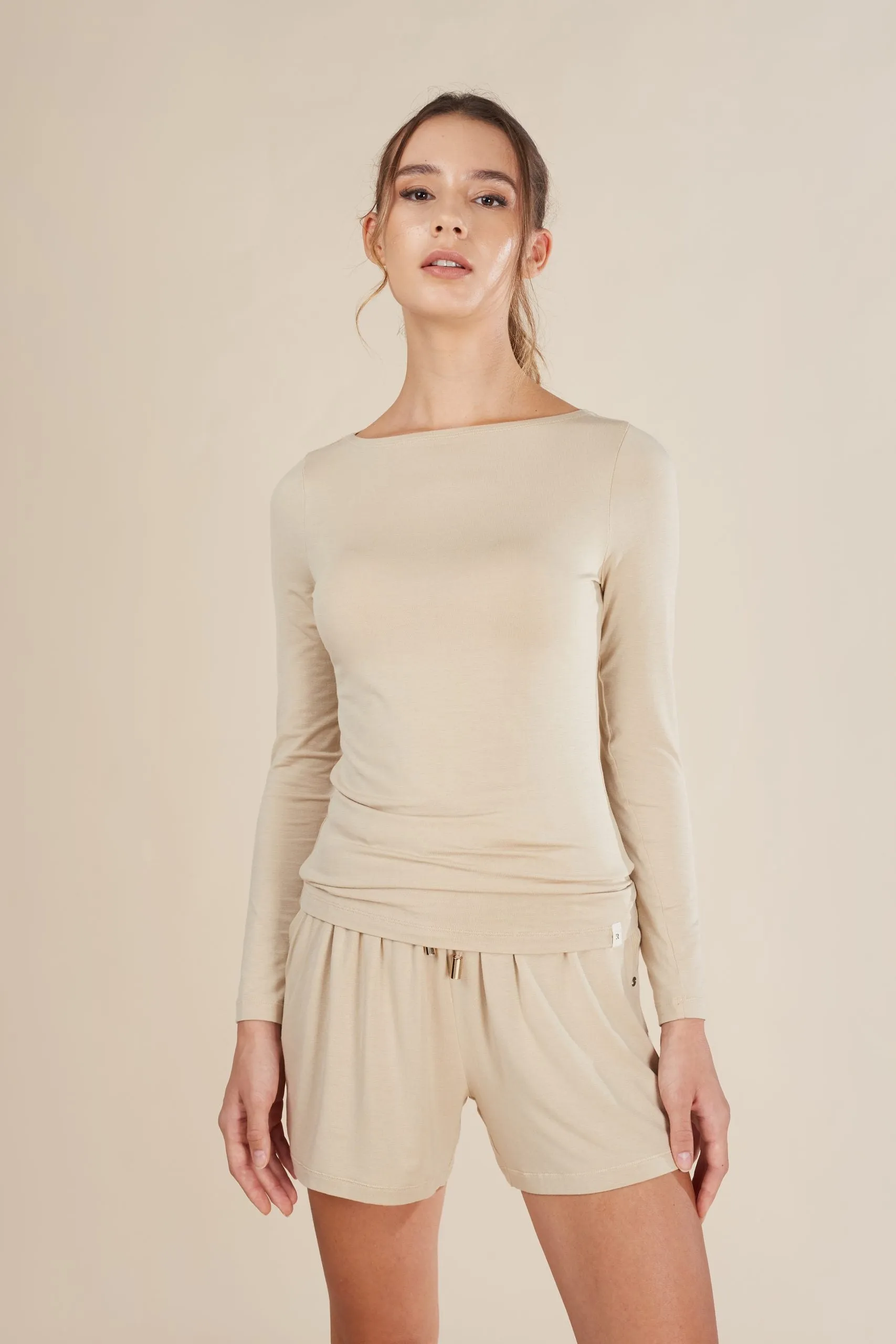Daydream Boat Neck Long Sleeve Top