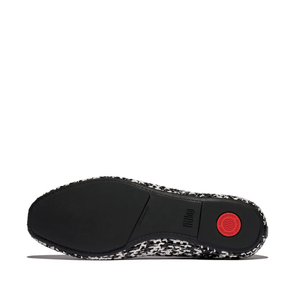 DELICATO Bow Woven Ballet Flats