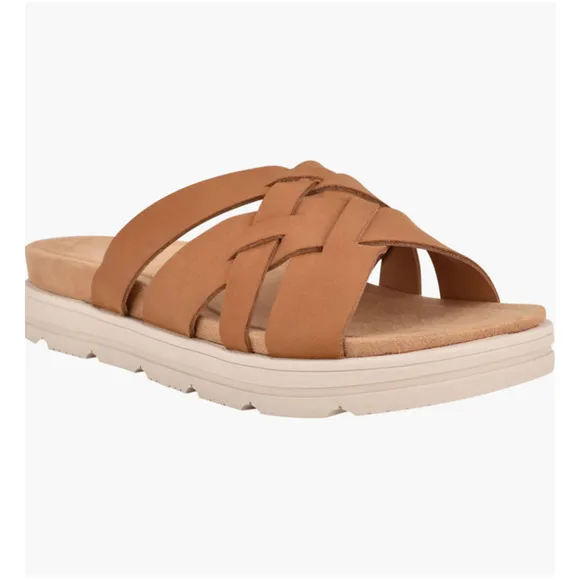 Easy Spirit Star Strap Sandal in New Ambra Synthetic (Medium Brown) Size 8 M NEW