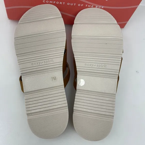 Easy Spirit Star Strap Sandal in New Ambra Synthetic (Medium Brown) Size 8 M NEW