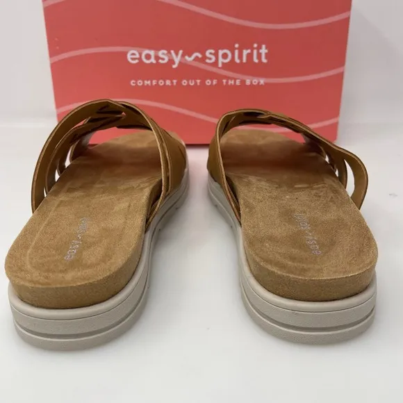 Easy Spirit Star Strap Sandal in New Ambra Synthetic (Medium Brown) Size 8 M NEW