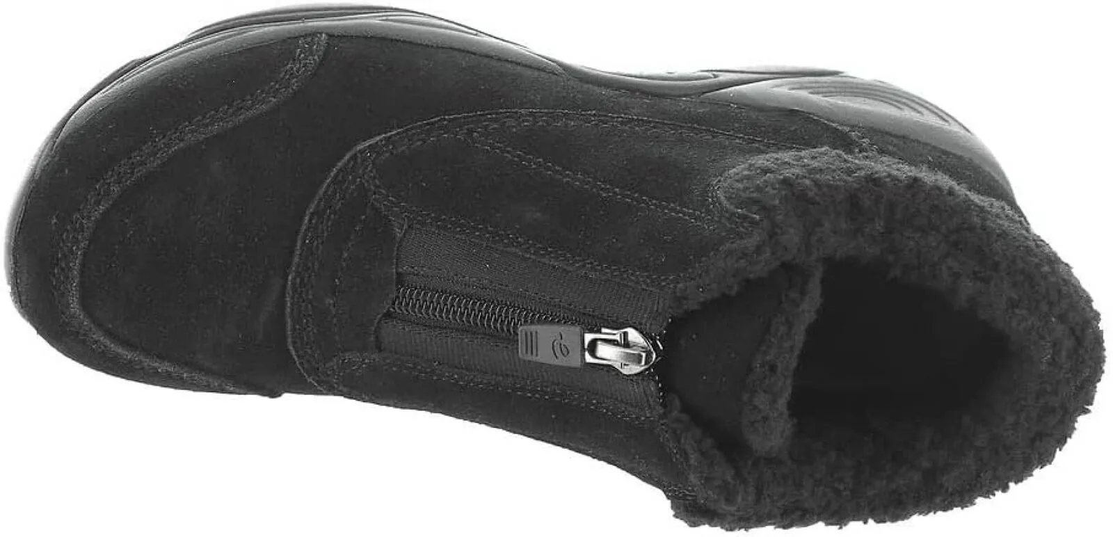 Easy Spirit Women's Exclaim Fuzzy Ankle Boot SEEXCLAIM Black Suede 9M