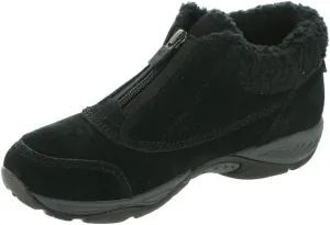 Easy Spirit Women's Exclaim Fuzzy Ankle Boot SEEXCLAIM Black Suede 9M