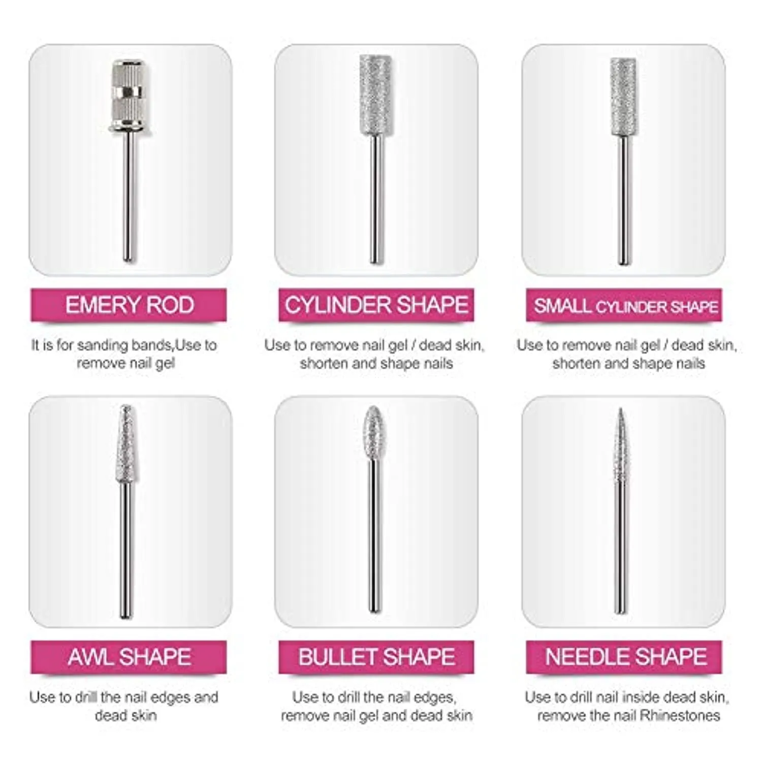 Fantexy Electric Nail Drill Set with Extra 10 Bits
