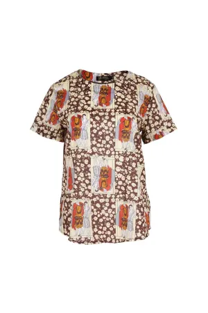 Felix Top Chocolate in Cotton