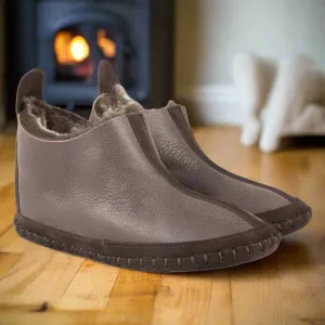 Fenland Sheepskin Slipper Boots in Brown Tornado
