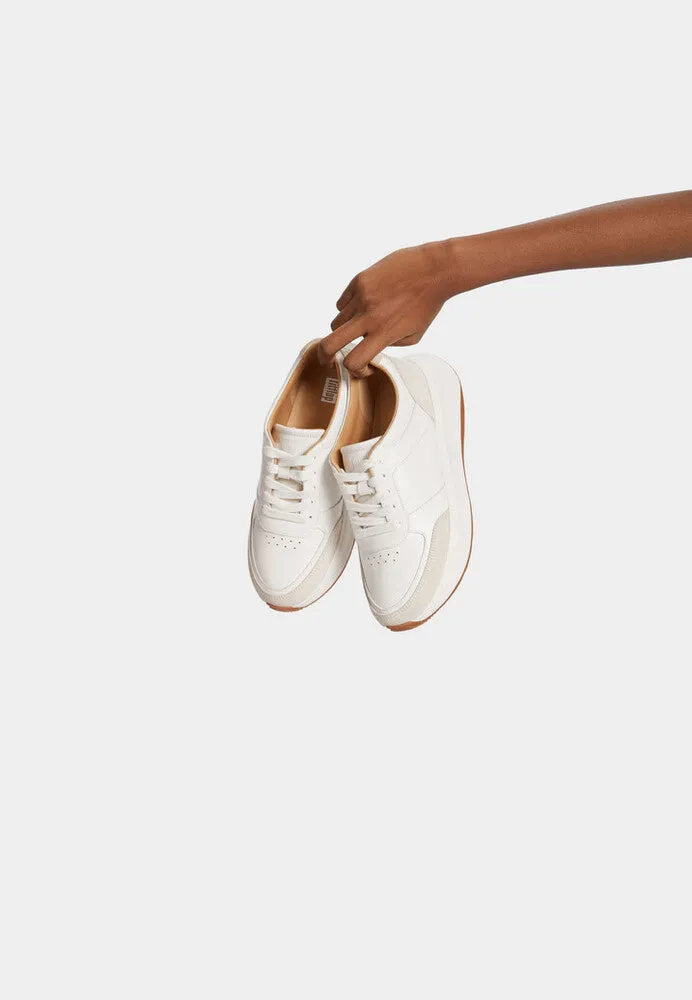 FitFlop F-MODE Leather/Suede Flatform Trainers
