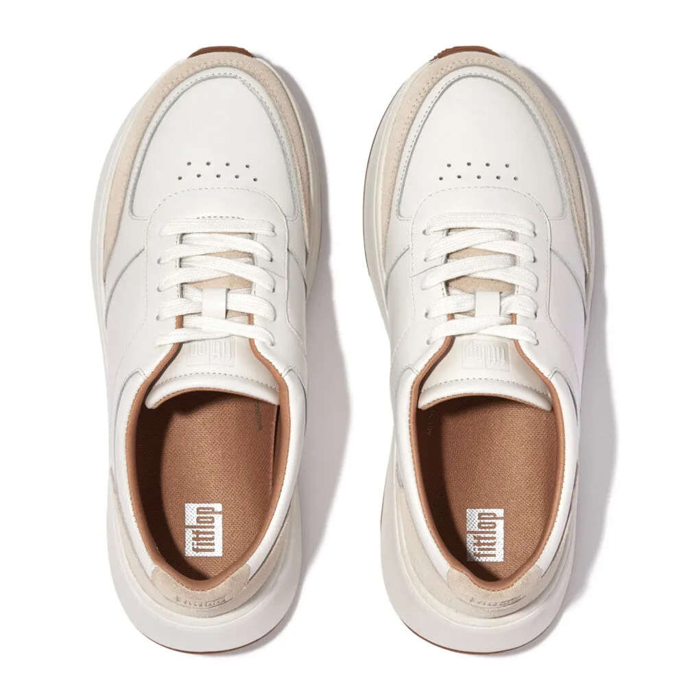 FitFlop F-MODE Leather/Suede Flatform Trainers