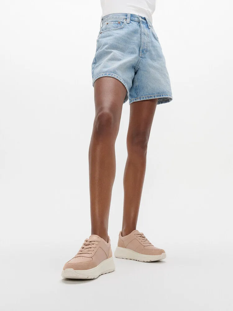 FitFlop F-MODE Leather/Suede Flatform Trainers