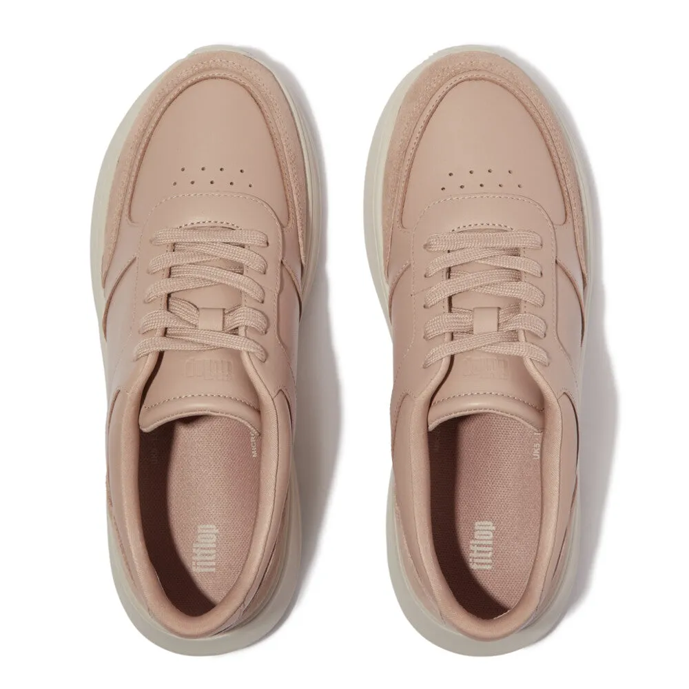 FitFlop F-MODE Leather/Suede Flatform Trainers
