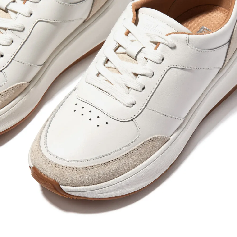 FitFlop F-MODE Leather/Suede Flatform Trainers