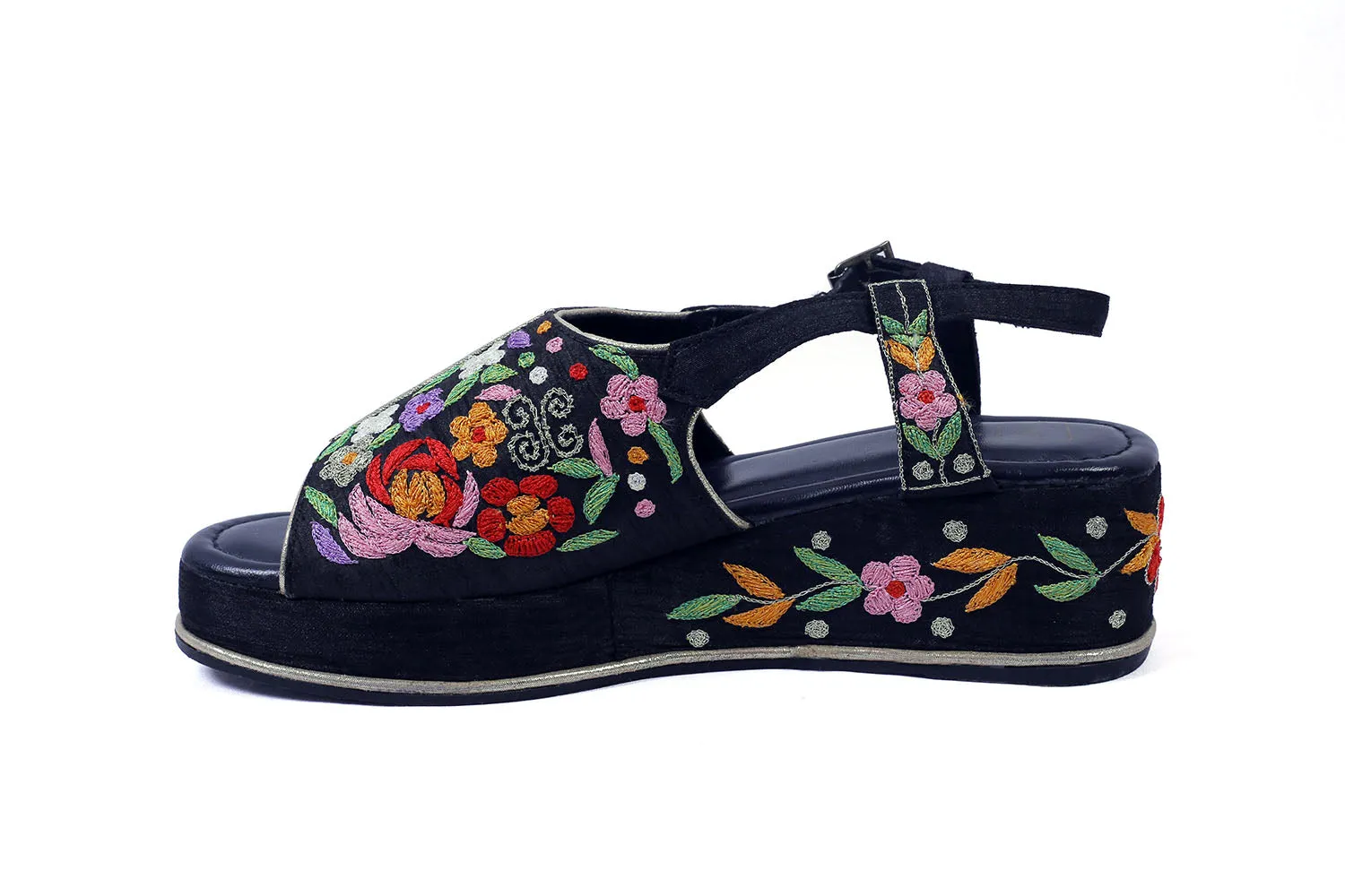Freida Hand Embroidered Wedges