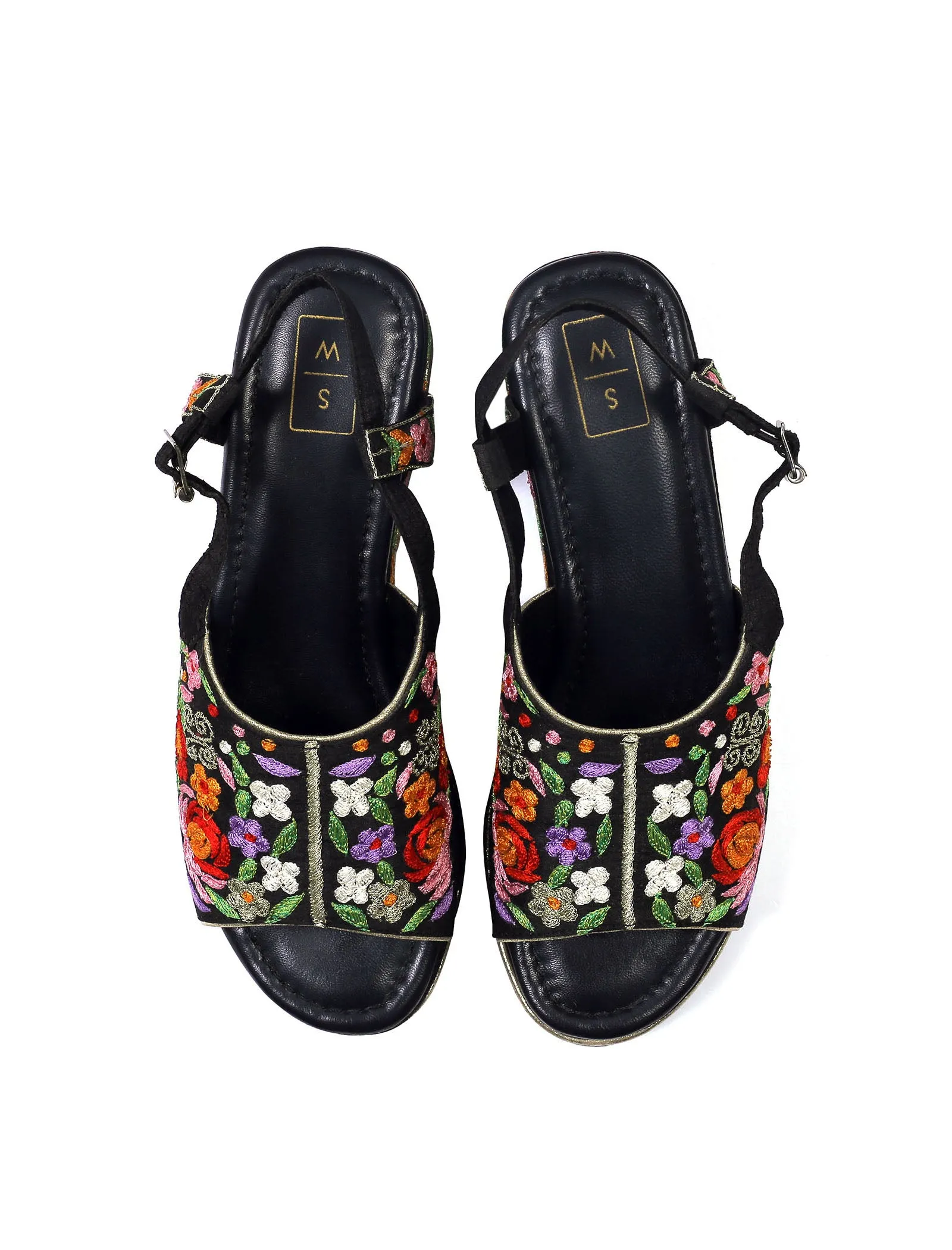 Freida Hand Embroidered Wedges