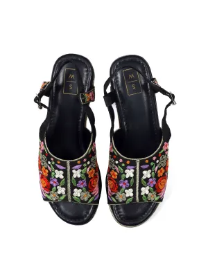 Freida Hand Embroidered Wedges