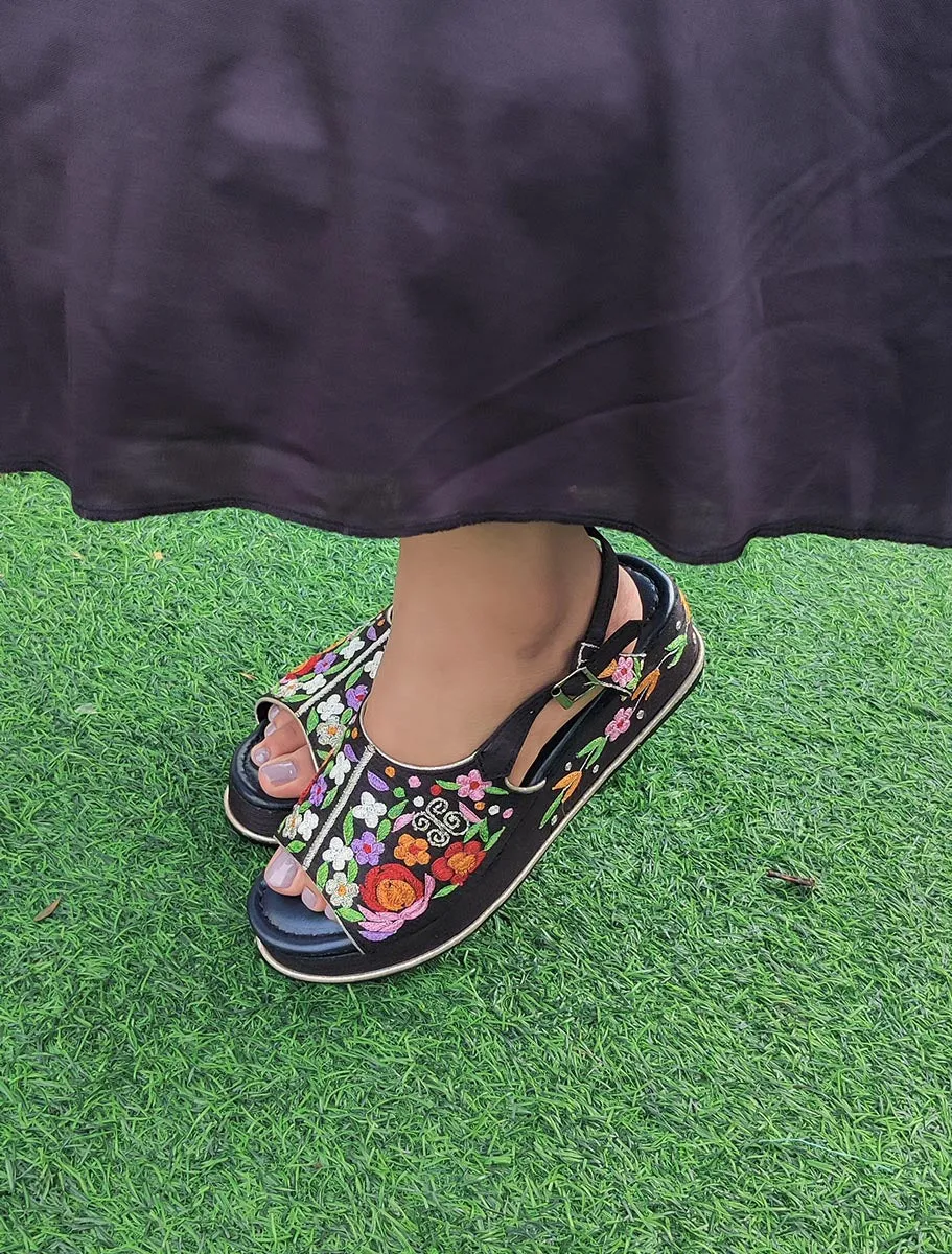 Freida Hand Embroidered Wedges