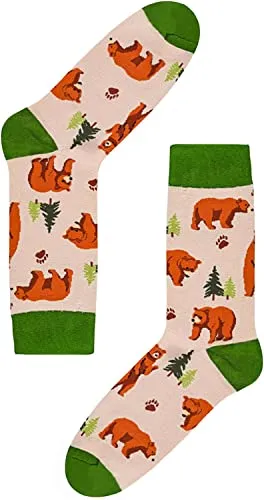 Funny Bear Gifts for Men, Gifts for Him, Guys Who Love Bear, Cute Men's Bear Socks