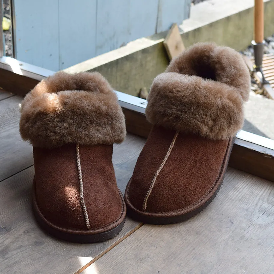 Gael Sheepskin Slippers - Espresso