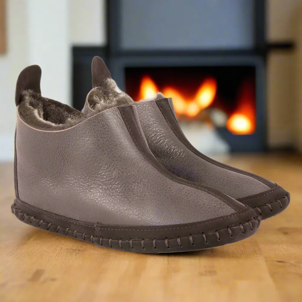 Genuine Sheepskin Slipper Boots - The Fenland - Made in the UK