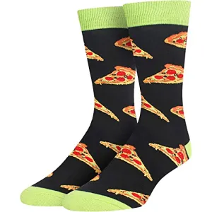 Gift for Dad, Men's Pizza Socks, Anniversary Gift for Him, Pizza Lover Gift, Funny Food Socks, Novelty Pizza Gifts for Men, Funny Pizza Socks for Pizza Lovers