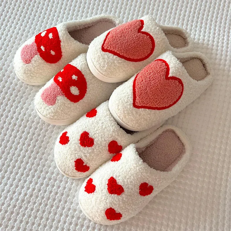 [Gift For Lover] Indoor Anti Slip Plush Slippers For Couples