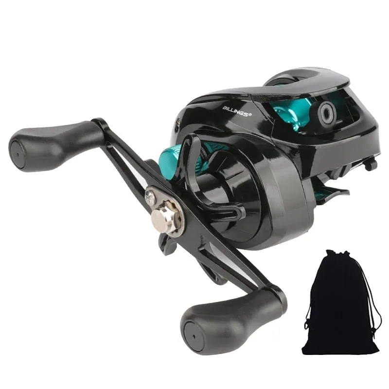 GLS 2022 Lightweight Spool 6.3:1 Gear Ratio Baitcasting Fishing Wheel Left/Right 8kg Max Drag Saltwater Left/Right Fishing Reel