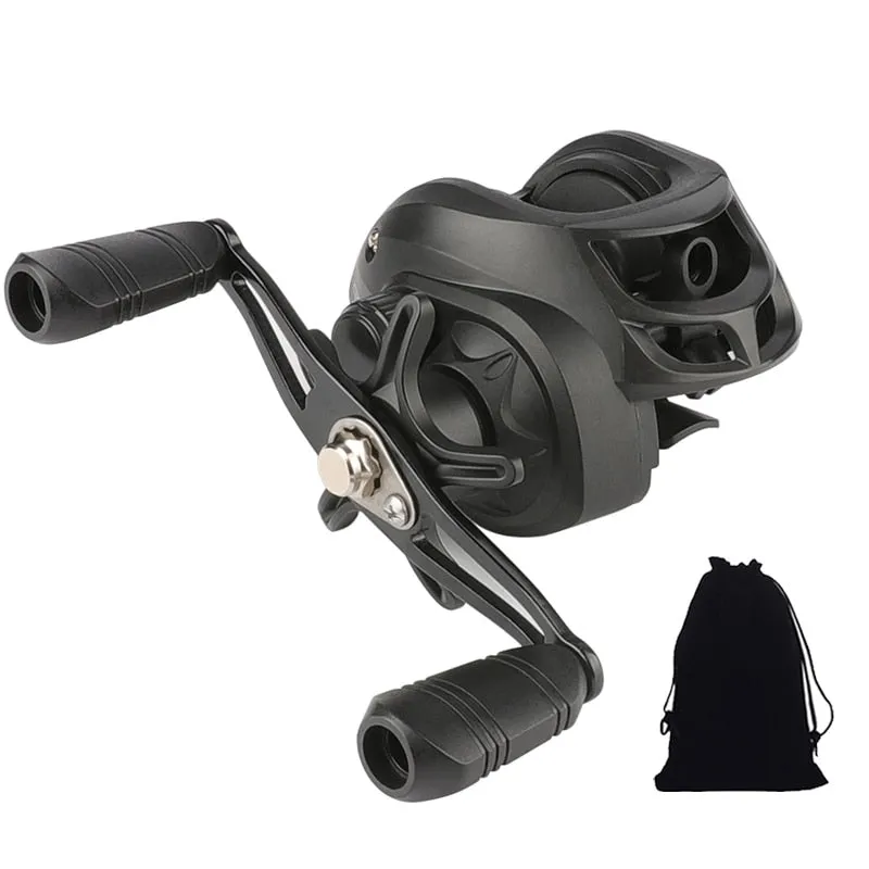 GLS 2022 Lightweight Spool 6.3:1 Gear Ratio Baitcasting Fishing Wheel Left/Right 8kg Max Drag Saltwater Left/Right Fishing Reel