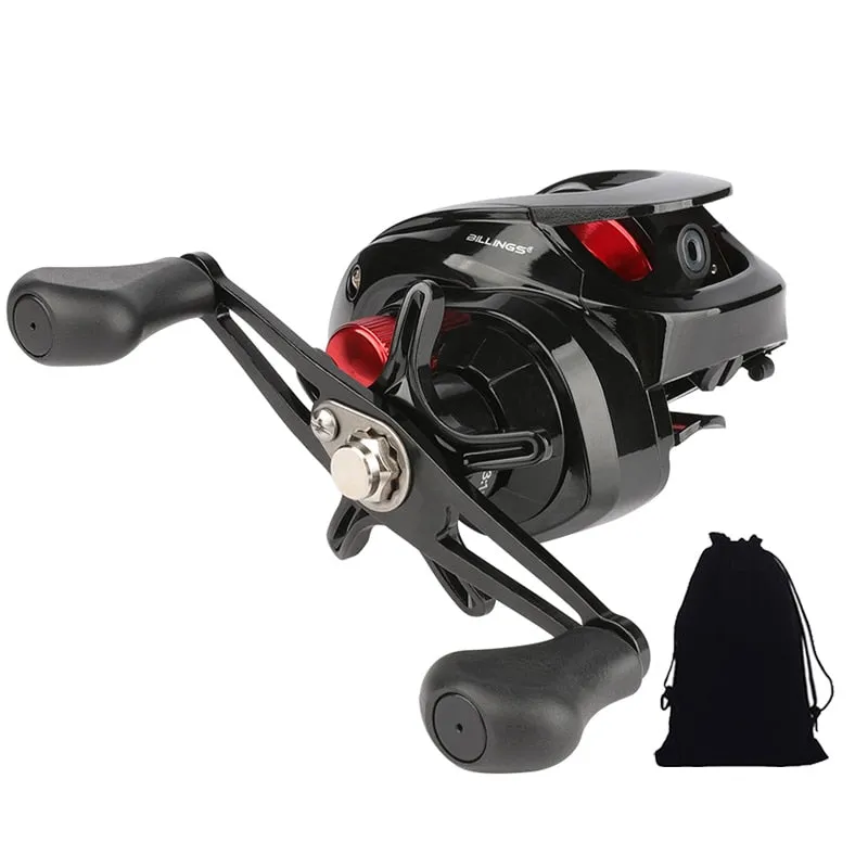 GLS 2022 Lightweight Spool 6.3:1 Gear Ratio Baitcasting Fishing Wheel Left/Right 8kg Max Drag Saltwater Left/Right Fishing Reel