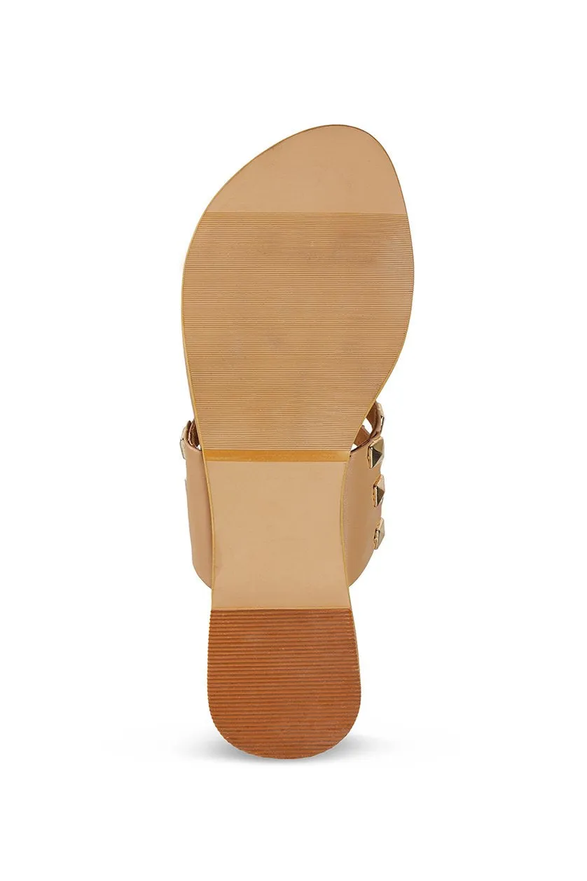 Gold hardware Flats Black