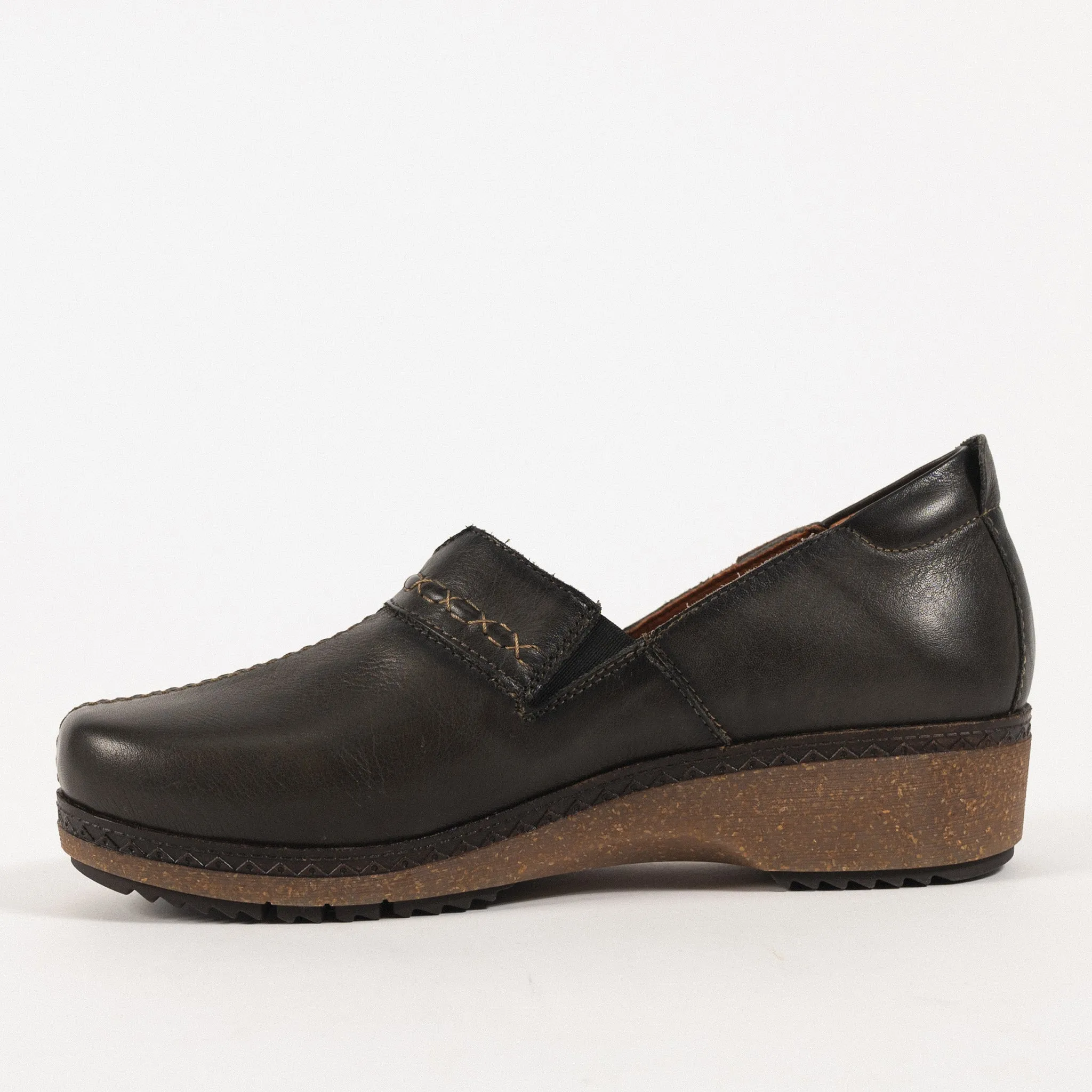 GRANADA SLIPON - LEAD - LEATHER
