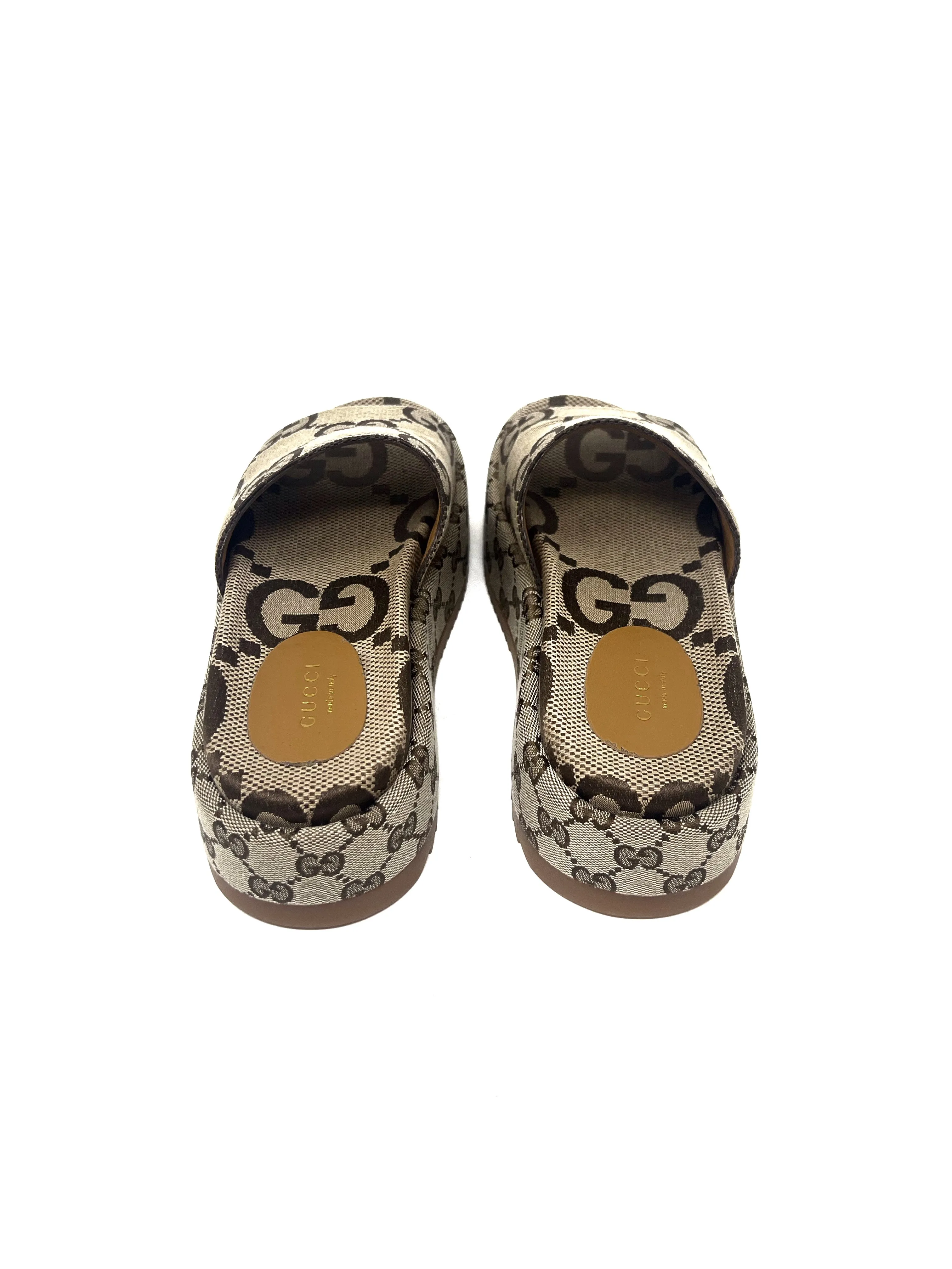 Gucci W Shoe Size 36.5 'Angelina' GG Logo Platform Slide Sandal